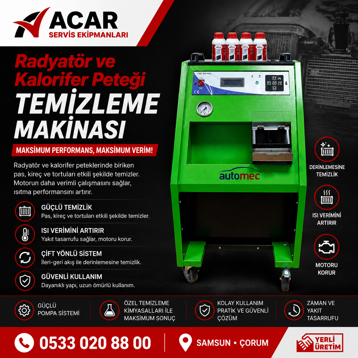 AUTOMEC RADYATÖR PETEK TEMİZLEME